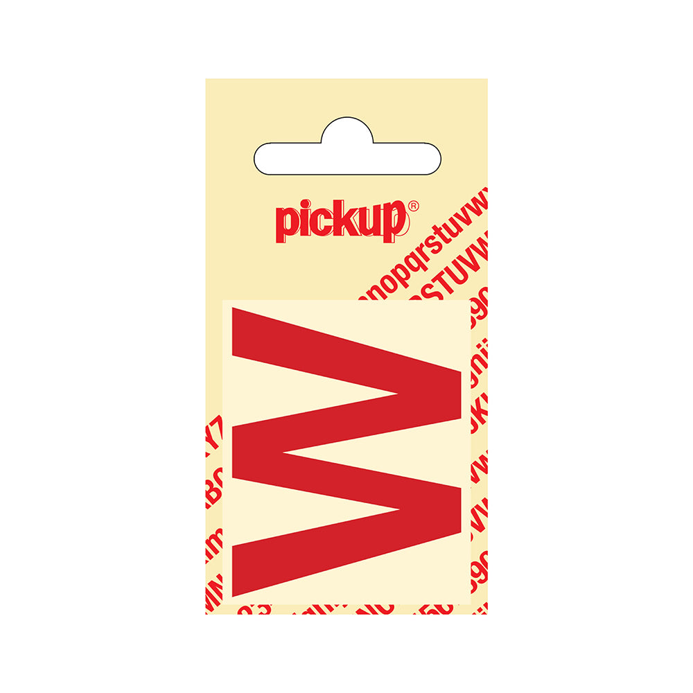 Plakletter Helvetica 40 mm - rood W - Helvetica - 31222040W - EAN 8711234103222 - zelfklevend vinyl