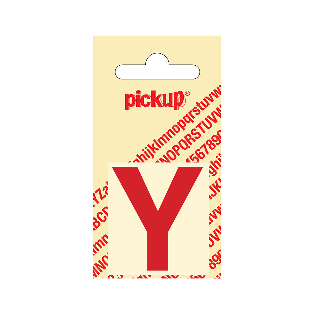 Plakletter Helvetica 40 mm - rood Y - Helvetica - 31222040Y - EAN 8711234103246 - zelfklevend vinyl