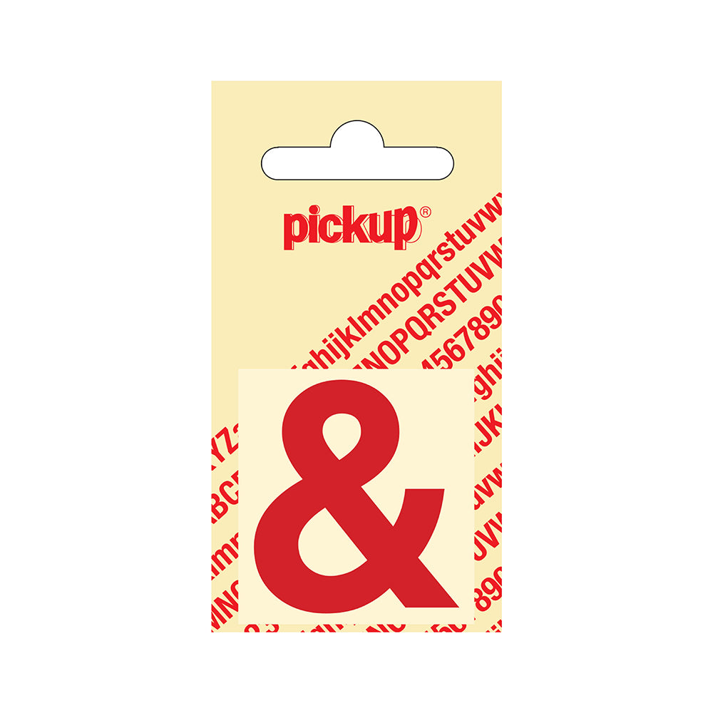 Plakletter Helvetica 40 mm - rood & - Helvetica - 31222040& - EAN 8711234103802 - zelfklevend vinyl