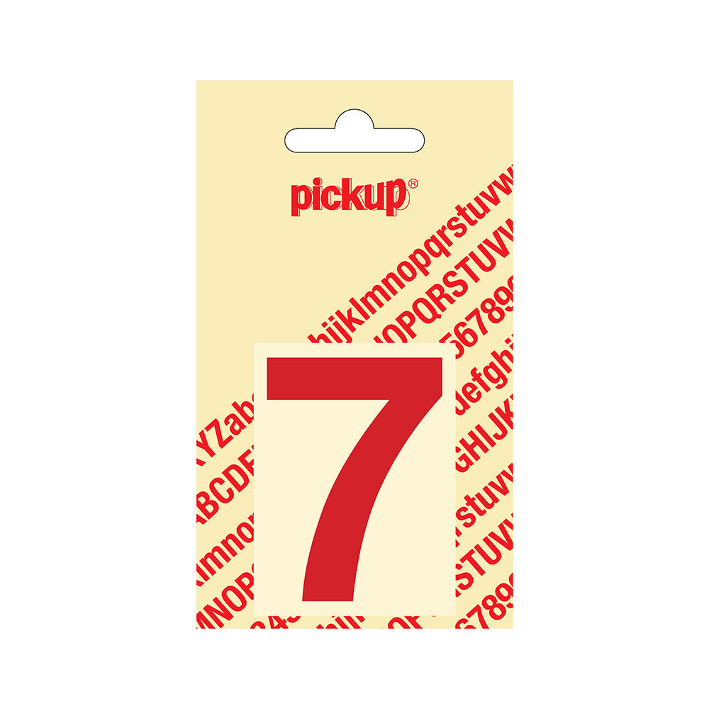 Plakcijfer Helvetica 60 mm - rood 7 - Helvetica - 312220607 - EAN 8711234123374 - zelfklevend vinyl