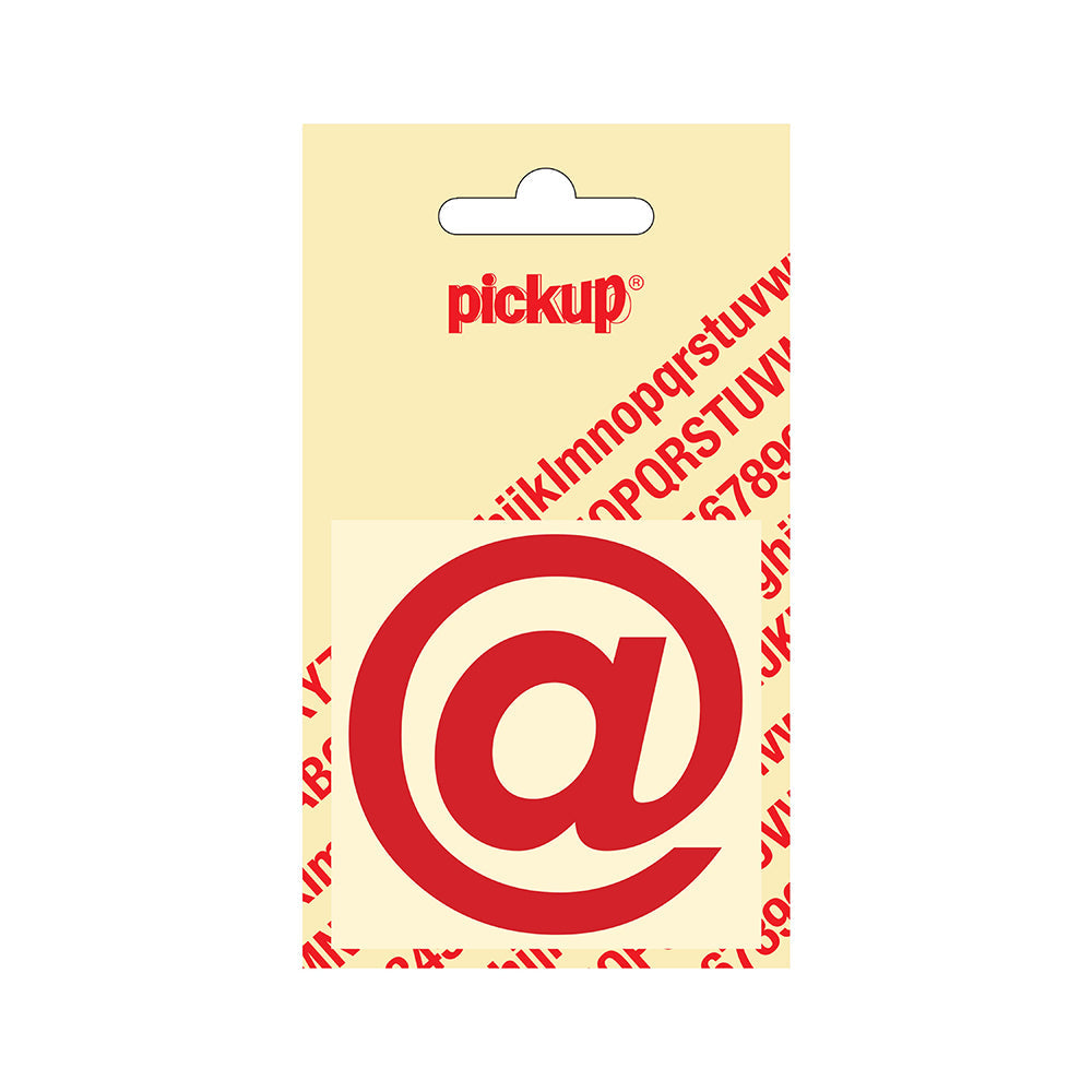 Plakletter Helvetica 60 mm - rood @ - Helvetica - 31222060AT - EAN 8711234123268 - zelfklevend vinyl