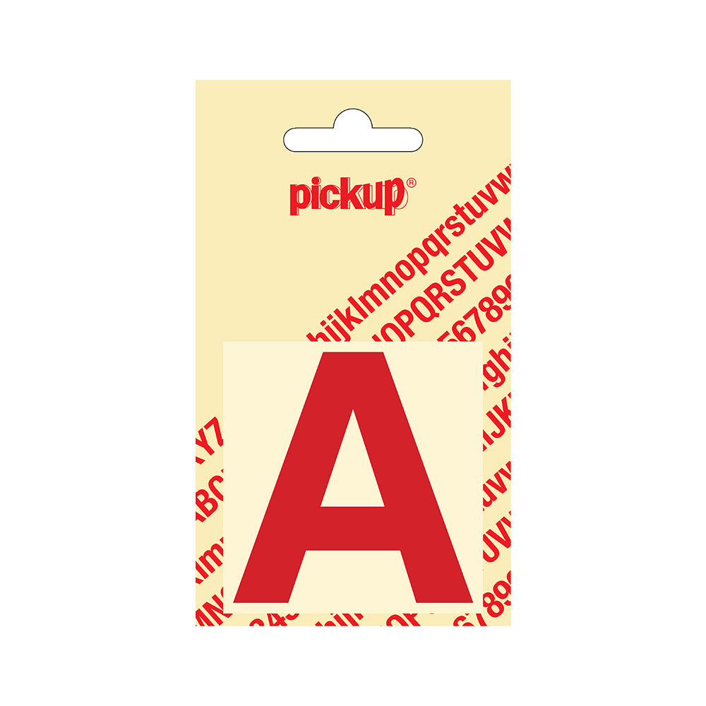 Plakletter Helvetica 60 mm - rood A - Helvetica - 31222060A - EAN 8711234123008 - zelfklevend vinyl