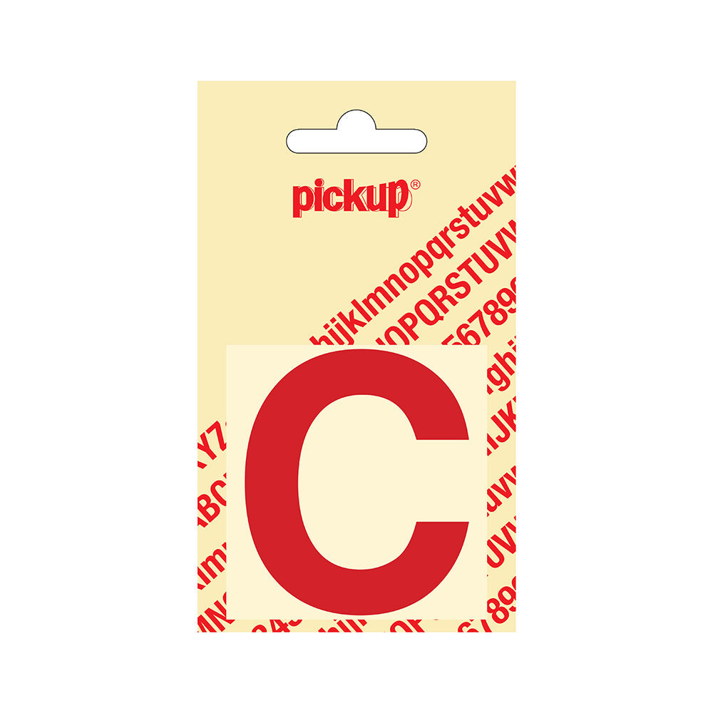 Plakletter Helvetica 60 mm - rood C - Helvetica - 31222060C - EAN 8711234123022 - zelfklevend vinyl
