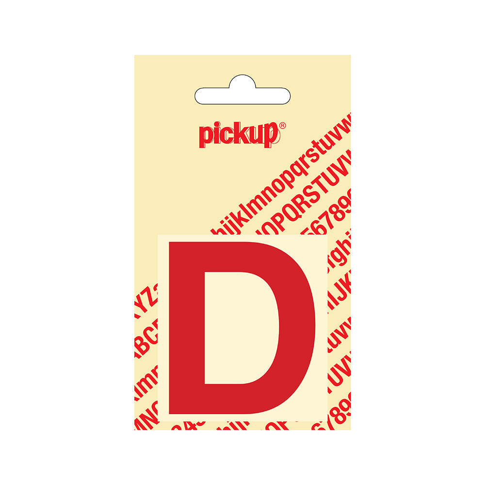 Plakletter Helvetica 60 mm - rood D - Helvetica - 31222060D - EAN 8711234123039 - zelfklevend vinyl