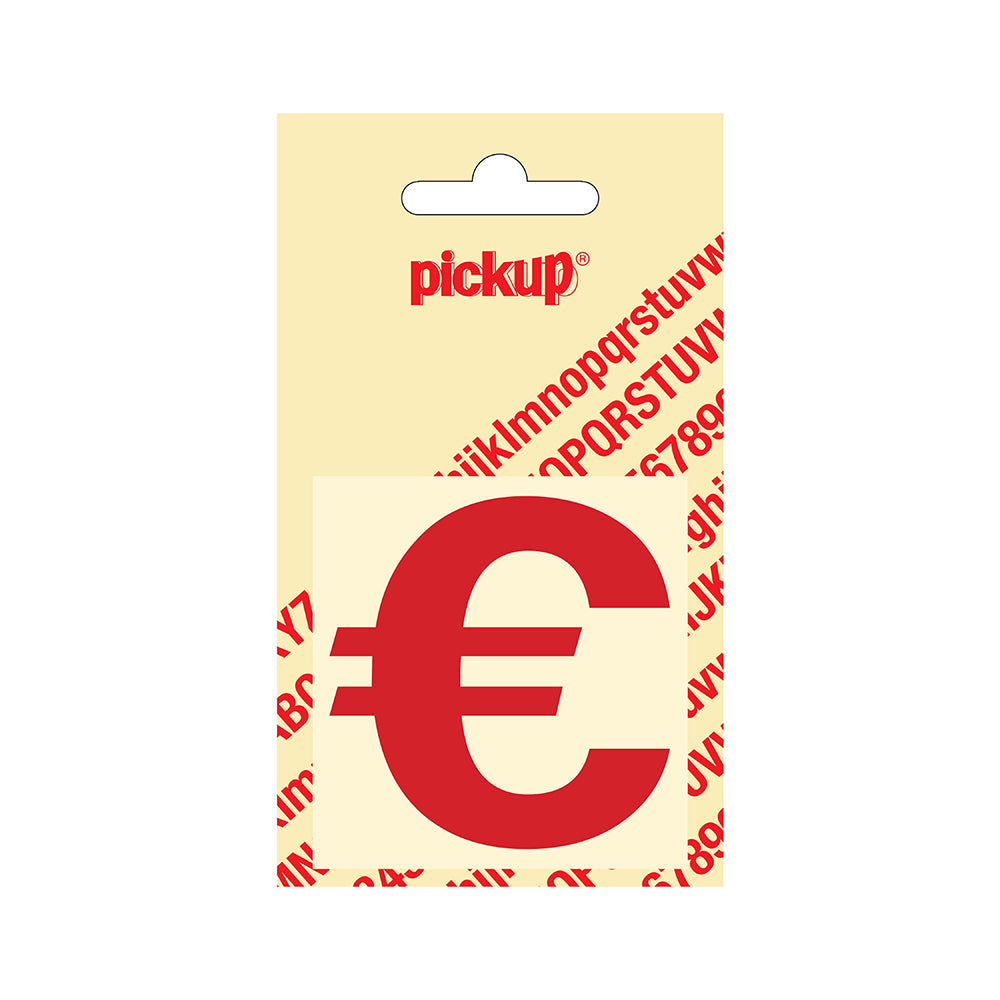 Plakletter Helvetica 60 mm - rood euroteken - Helvetica - 31222060EURO - EAN 8711234123275 - zelfklevend vinyl