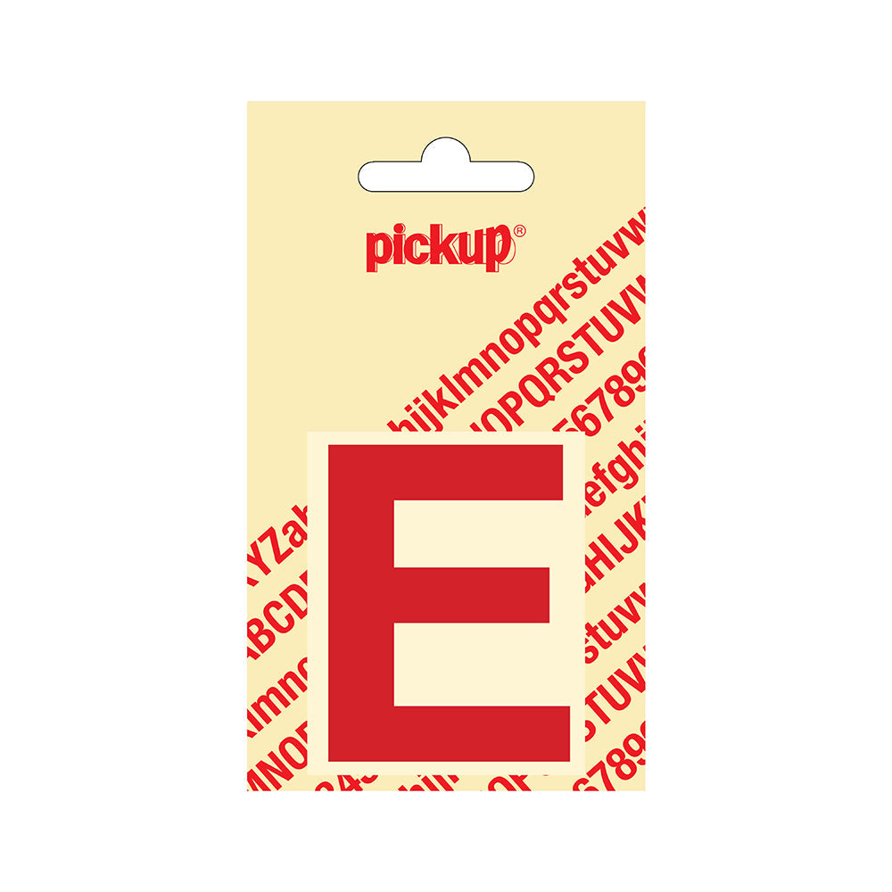 Plakletter Helvetica 60 mm - rood E - Helvetica - 31222060E - EAN 8711234123046 - zelfklevend vinyl