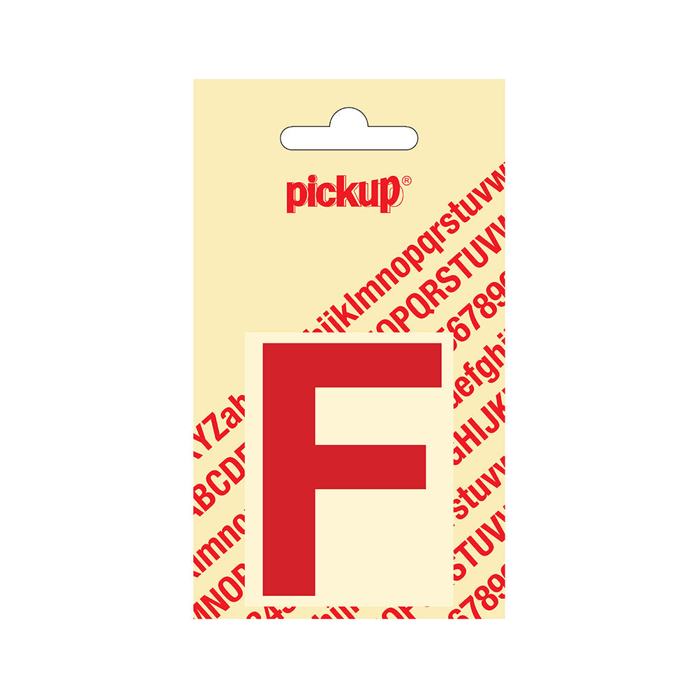 Plakletter Helvetica 60 mm - rood F - Helvetica - 31222060F - EAN 8711234123053 - zelfklevend vinyl