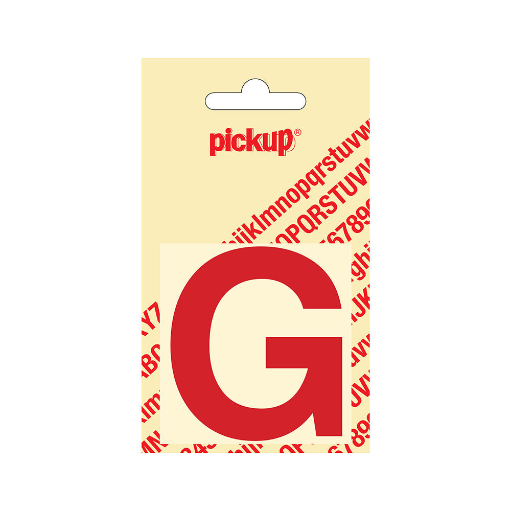 Plakletter Helvetica 60 mm - rood G - Helvetica - 31222060G - EAN 8711234123060 - zelfklevend vinyl