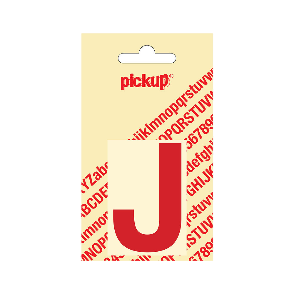 Plakletter Helvetica 60 mm - rood J - Helvetica - 31222060J - EAN 8711234123091 - zelfklevend vinyl