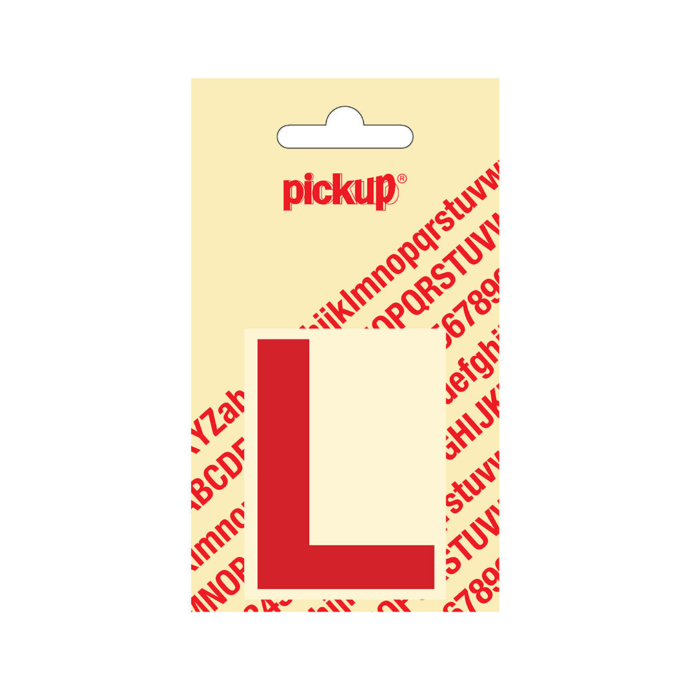 Plakletter Helvetica 60 mm - rood L - Helvetica - 31222060L - EAN 8711234123114 - zelfklevend vinyl