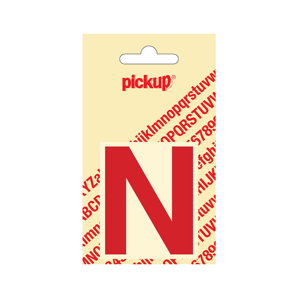 Plakletter Helvetica 60 mm - rood N - Helvetica - 31222060N - EAN 8711234123138 - zelfklevend vinyl