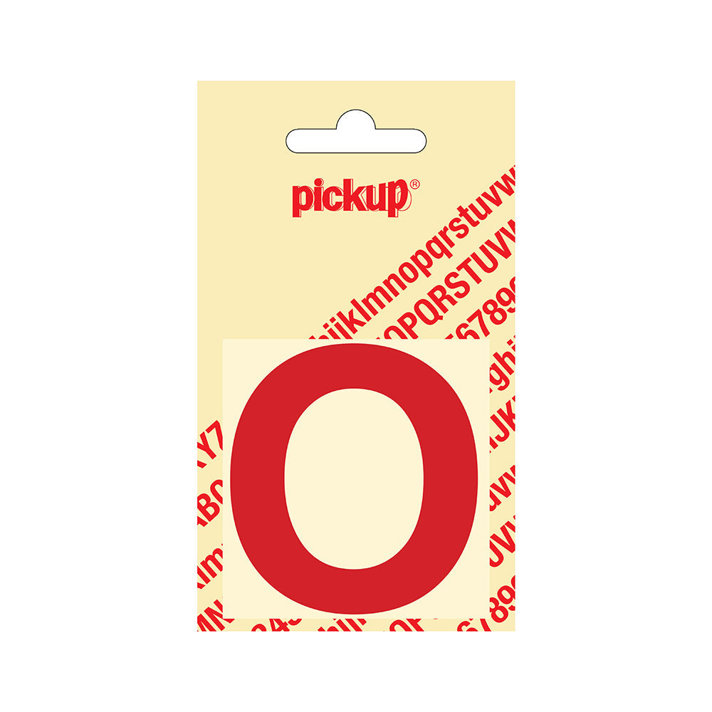 Plakletter Helvetica 60 mm - rood O - Helvetica - 31222060O - EAN 8711234123145 - zelfklevend vinyl