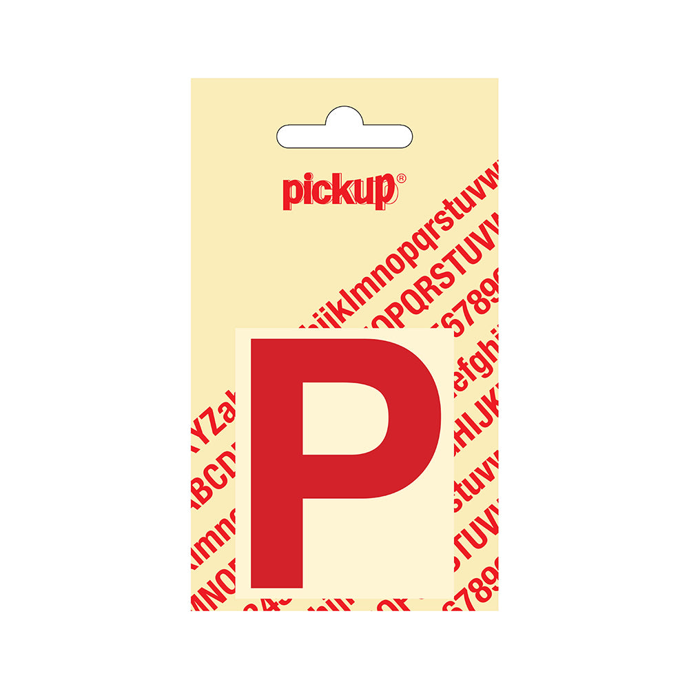 Plakletter Helvetica 60 mm - rood P - Helvetica - 31222060P - EAN 8711234123152 - zelfklevend vinyl