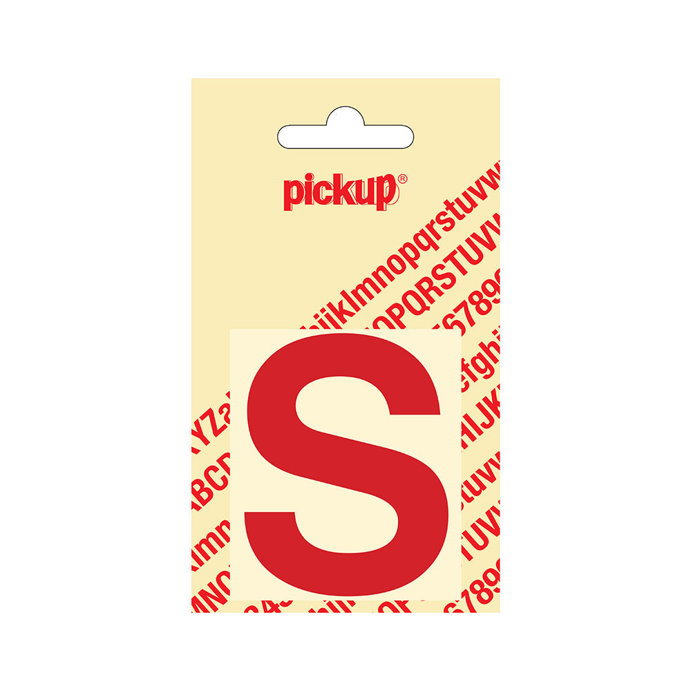Plakletter Helvetica 60 mm - rood S - Helvetica - 31222060S - EAN 8711234123183 - zelfklevend vinyl