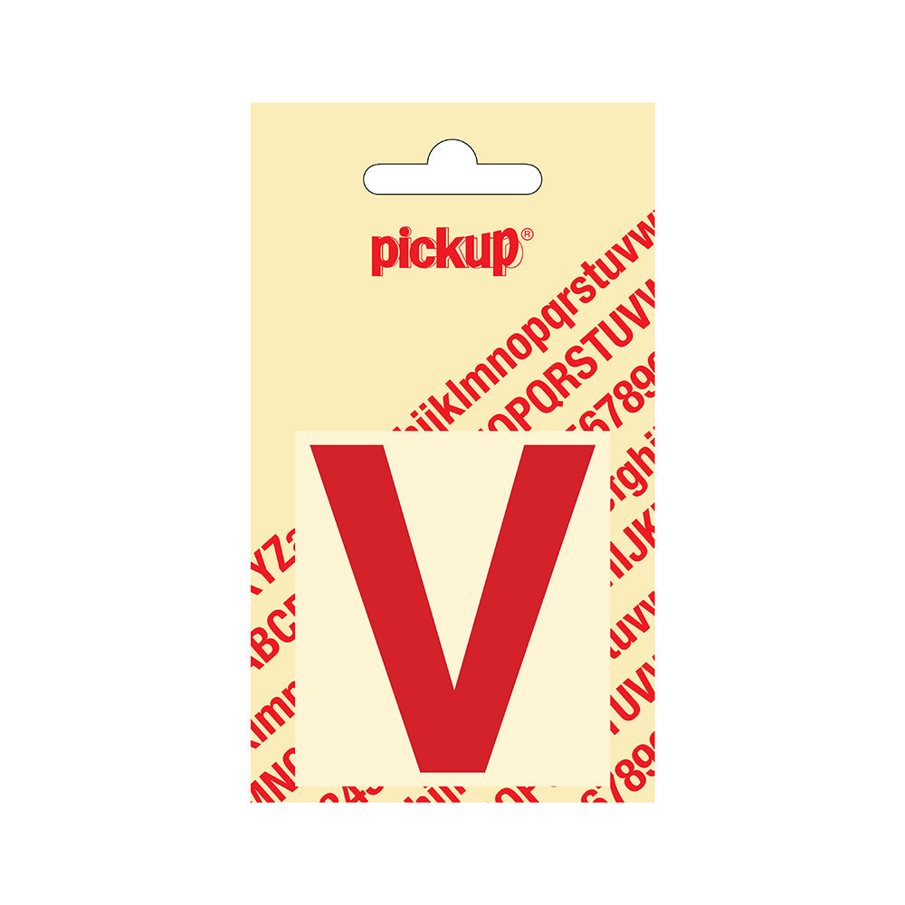 Plakletter Helvetica 60 mm - rood V - Helvetica - 31222060V - EAN 8711234123213 - zelfklevend vinyl