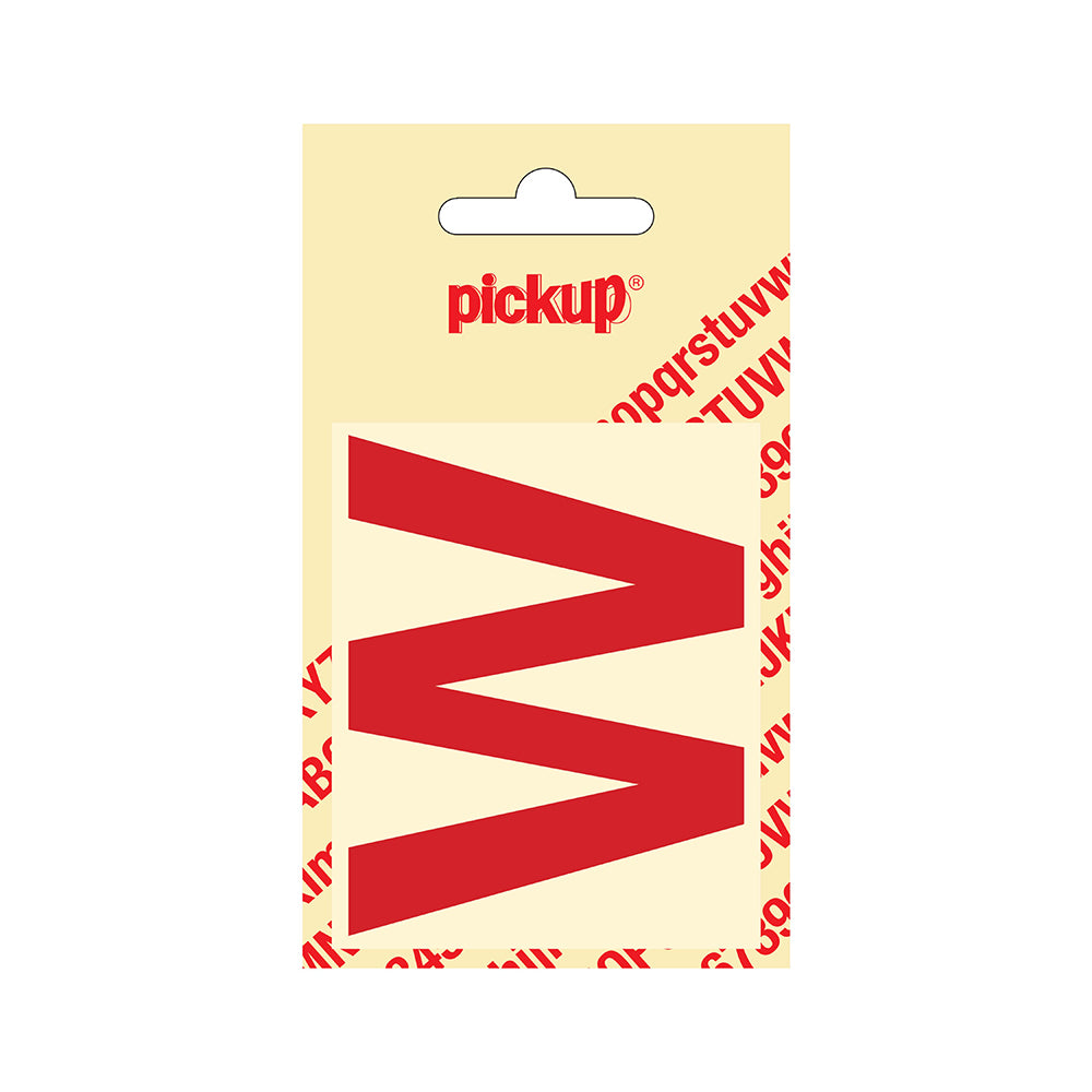 Plakletter Helvetica 60 mm - rood W - Helvetica - 31222060W - EAN 8711234123220 - zelfklevend vinyl