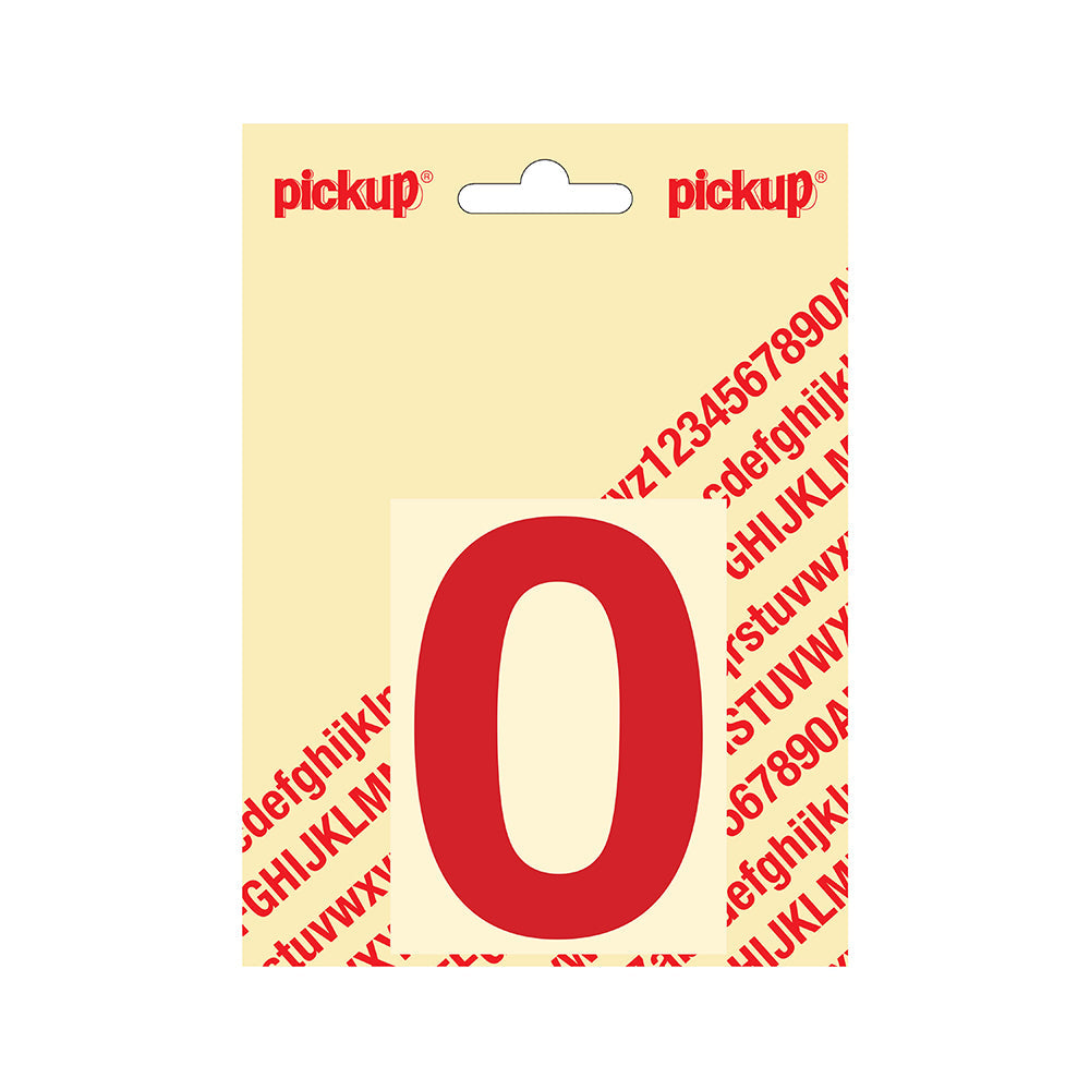 Plakcijfer Helvetica 80 mm - rood 0 - Helvetica - 312220800 - EAN 8711234133304 - zelfklevend vinyl