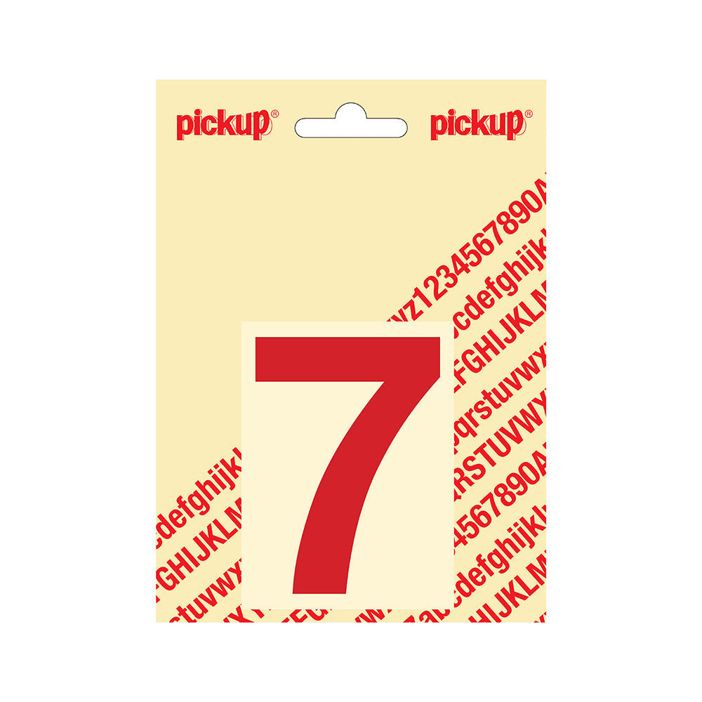 Plakcijfer Helvetica 80 mm - rood 7 - Helvetica - 312220807 - EAN 8711234133373 - zelfklevend vinyl
