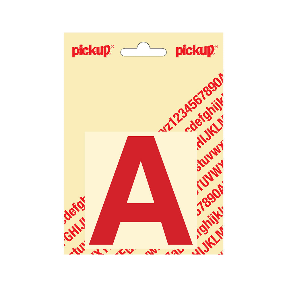 Plakletter Helvetica 80 mm - rood A - Helvetica - 31222080A - EAN 8711234133007 - zelfklevend vinyl