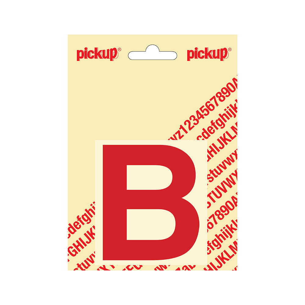 Plakletter Helvetica 80 mm - rood B - Helvetica - 31222080B - EAN 8711234133014 - zelfklevend vinyl