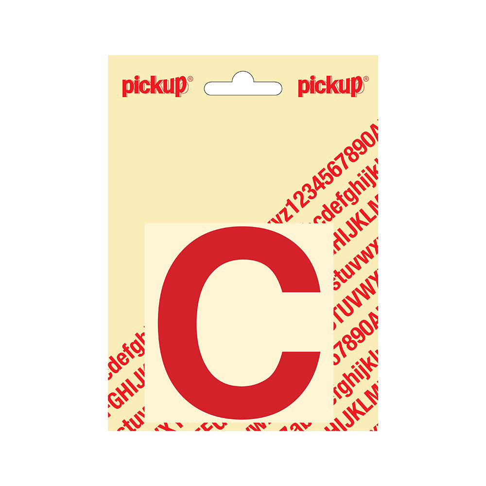 Plakletter Helvetica 80 mm - rood C - Helvetica - 31222080C - EAN 8711234133021 - zelfklevend vinyl