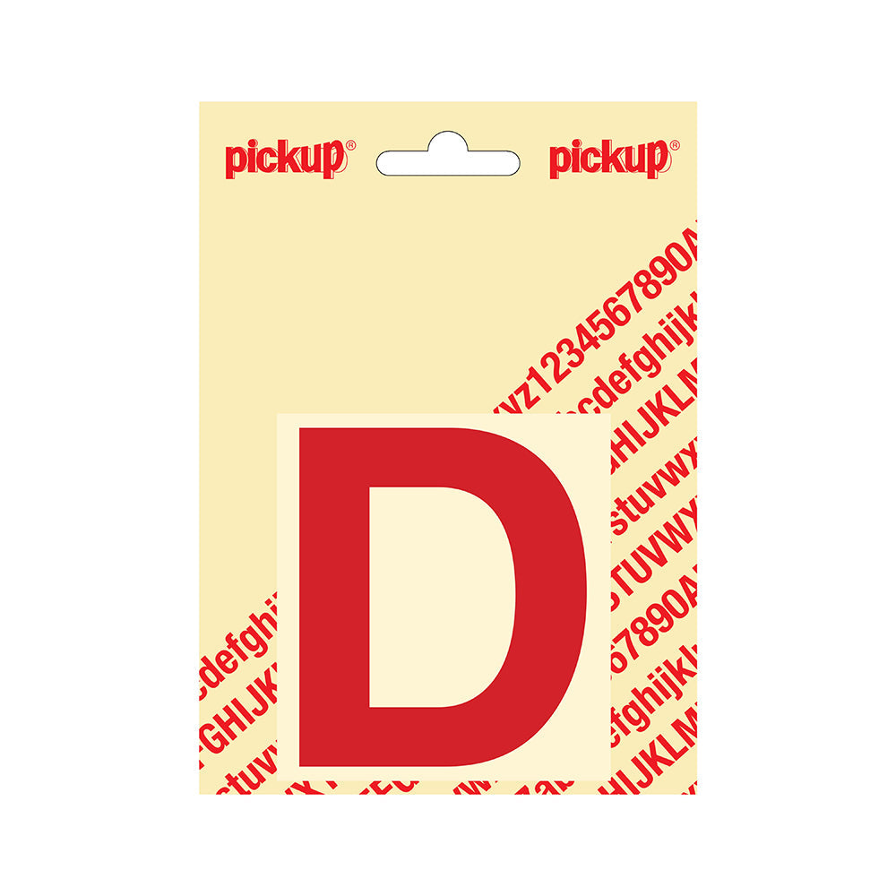 Plakletter Helvetica 80 mm - rood D - Helvetica - 31222080D - EAN 8711234133038 - zelfklevend vinyl