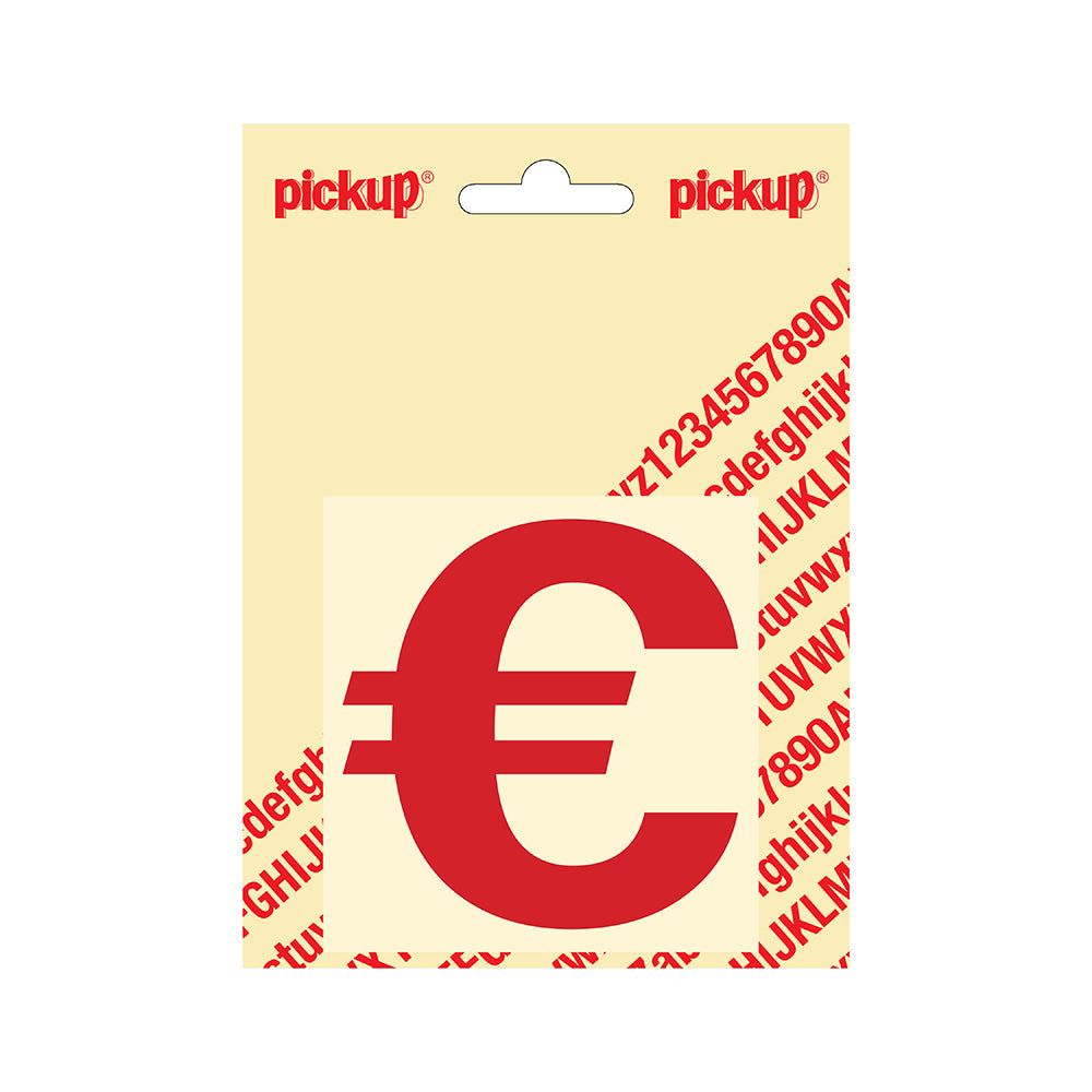 Plakletter Helvetica 80 mm - rood € - Helvetica - 31222080EURO - EAN 8711234133274 - zelfklevend vinyl