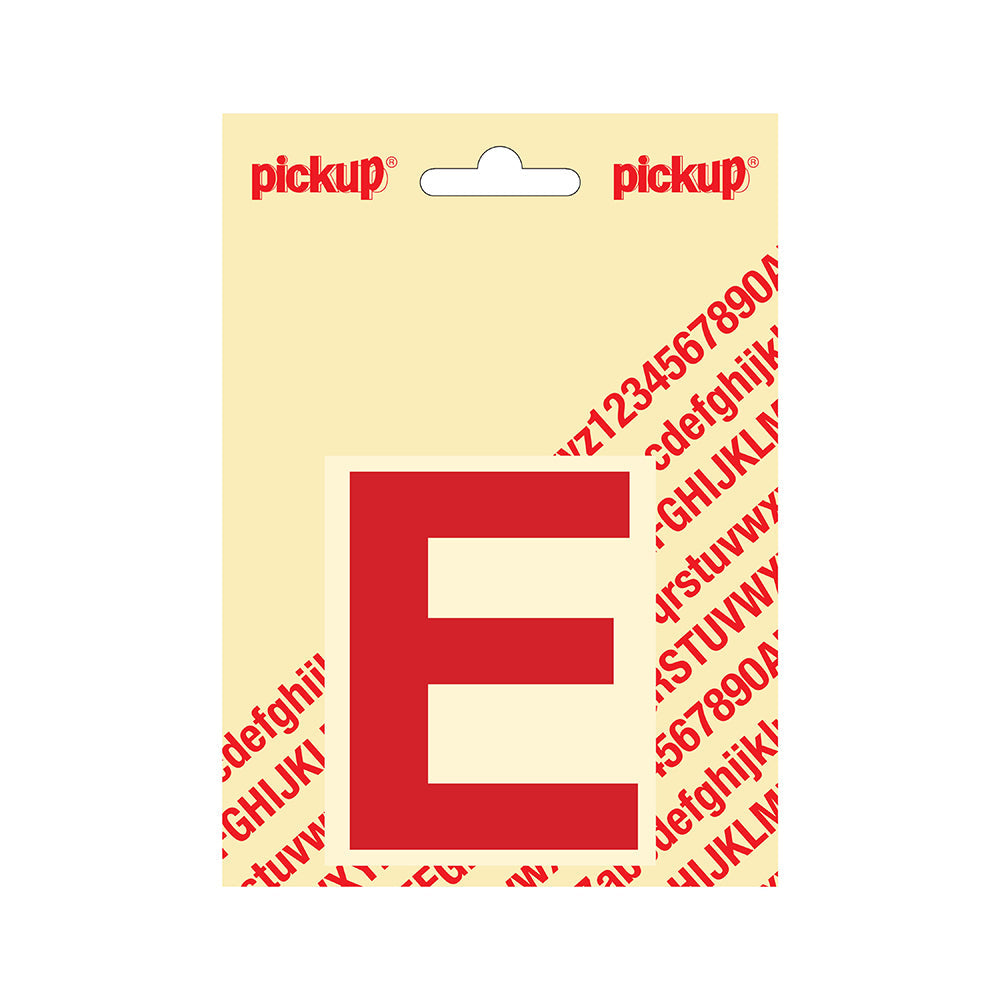 Plakletter Helvetica 80 mm - rood E - Helvetica - 31222080E - EAN 8711234133045 - zelfklevend vinyl