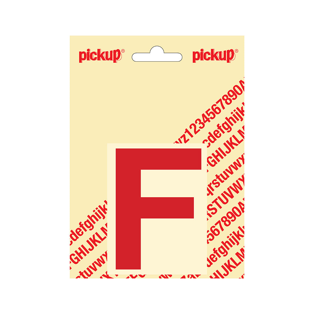 Plakletter Helvetica 80 mm - rood F - Helvetica - 31222080F - EAN 8711234133052 - zelfklevend vinyl