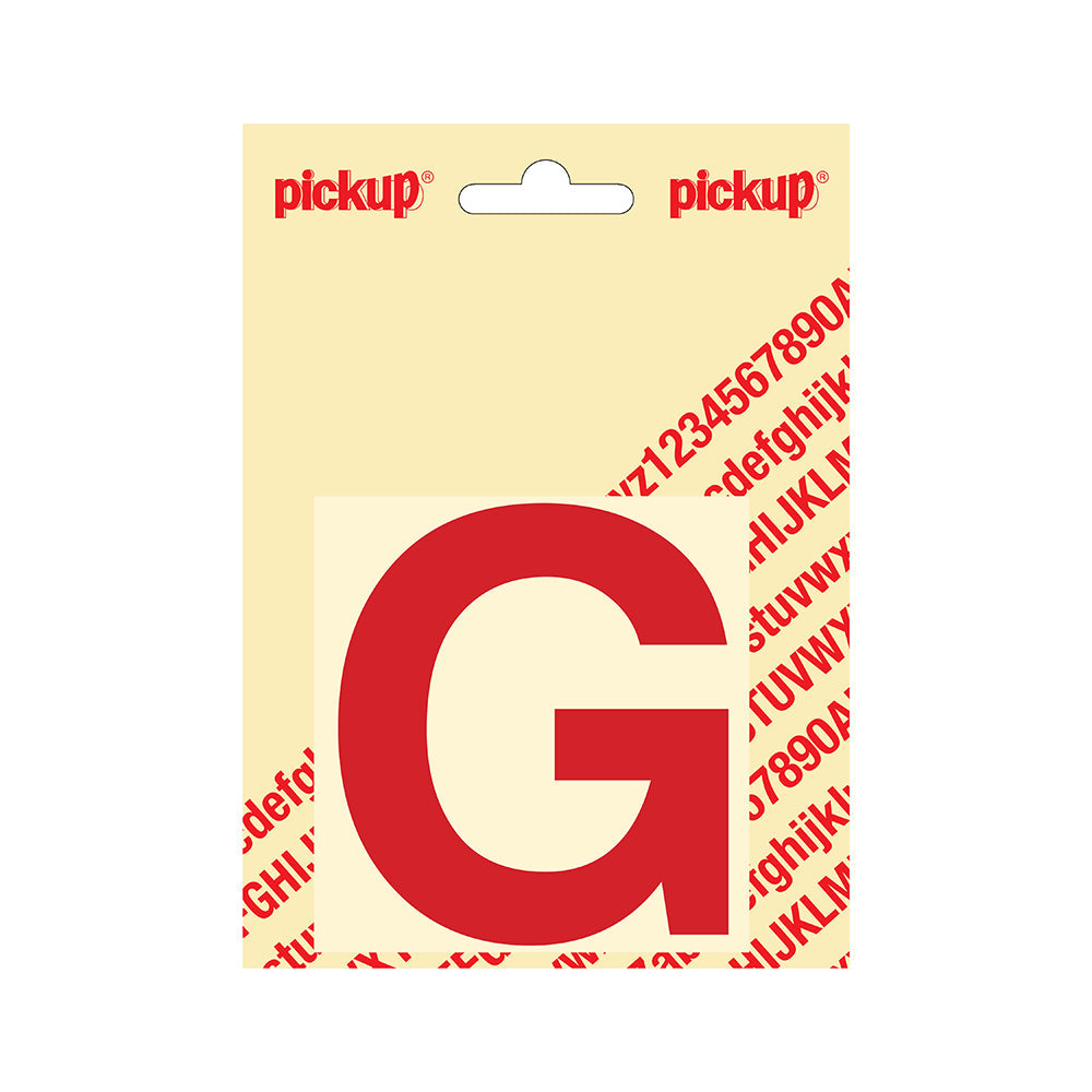 Plakletter Helvetica 80 mm - rood G - Helvetica - 31222080G - EAN 8711234133069 - zelfklevend vinyl