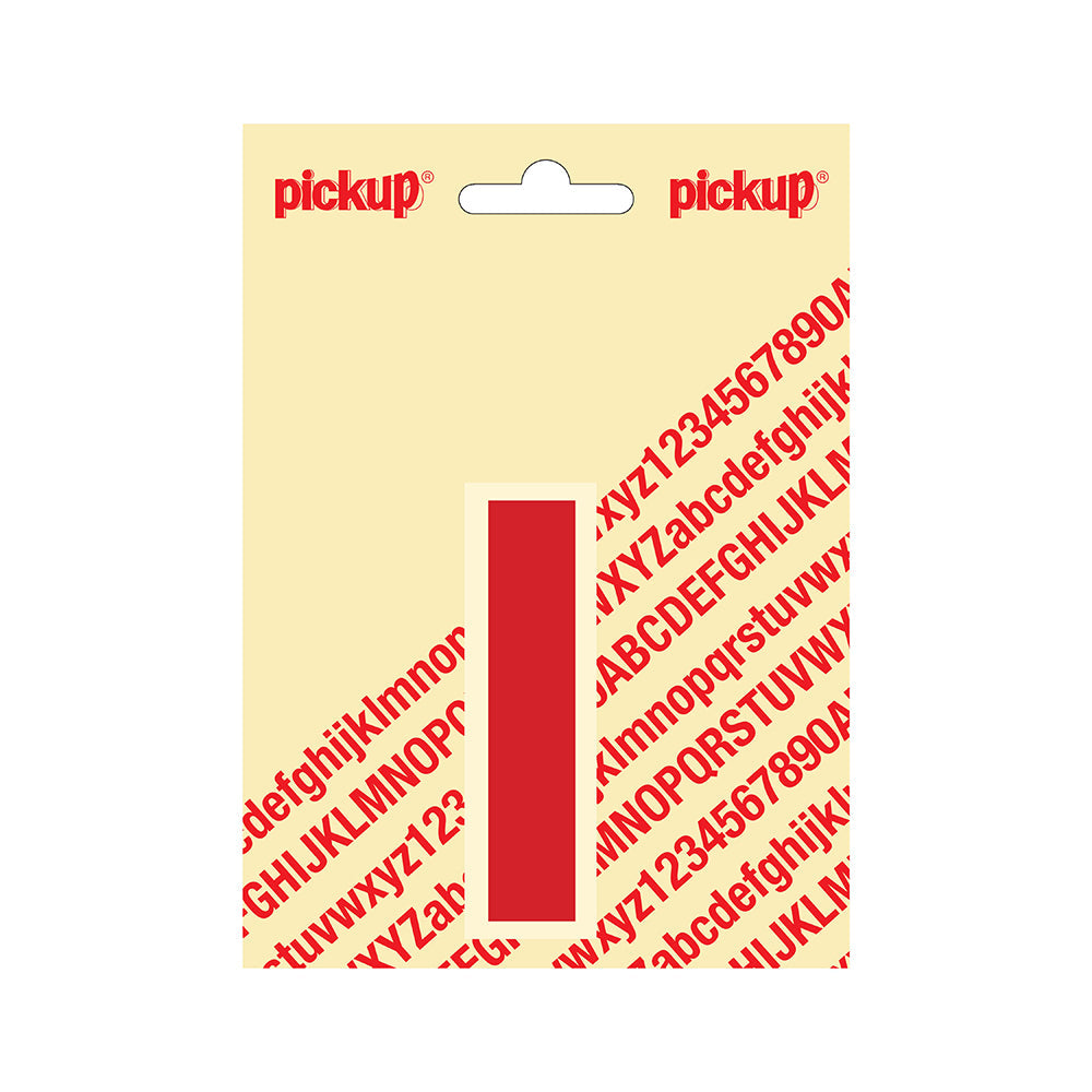 Plakletter Helvetica 80 mm - rood I - Helvetica - 31222080I - EAN 8711234133083 - zelfklevend vinyl
