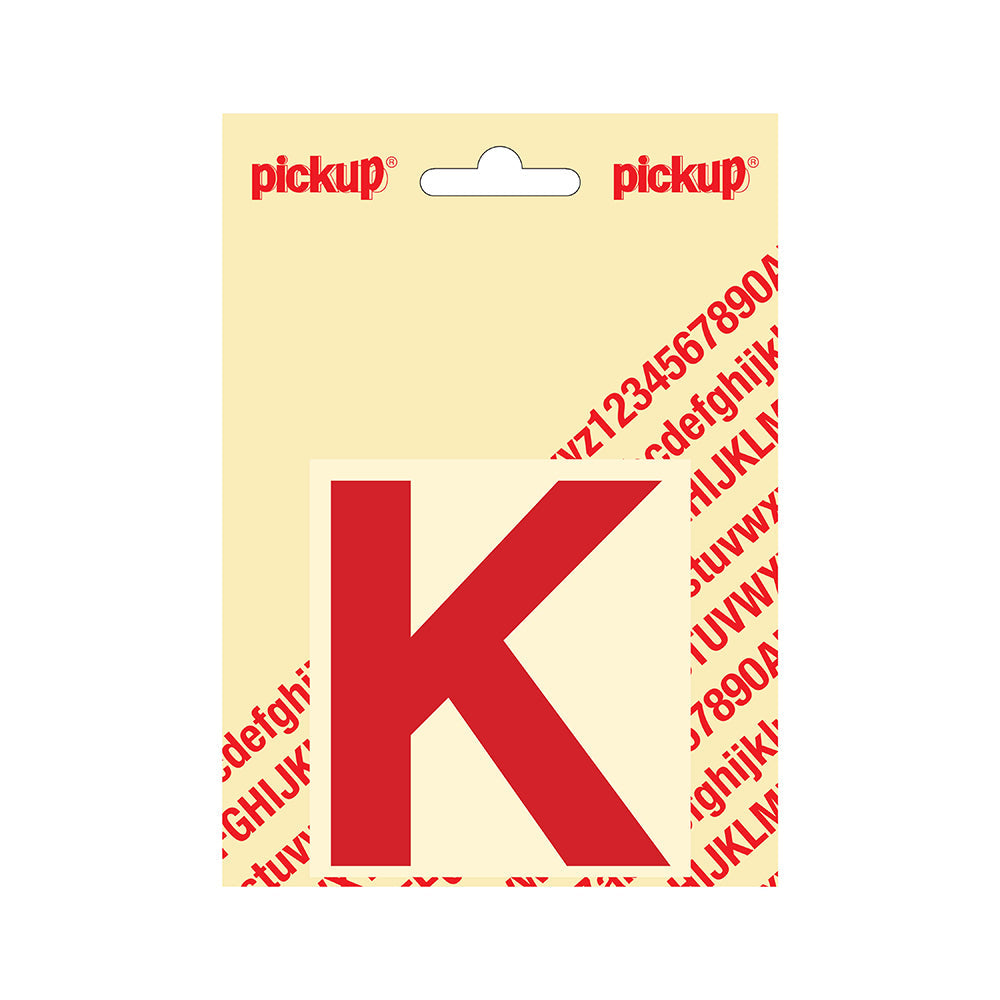 Plakletter Helvetica 80 mm - rood K - Helvetica - 31222080K - EAN 8711234133106 - zelfklevend vinyl
