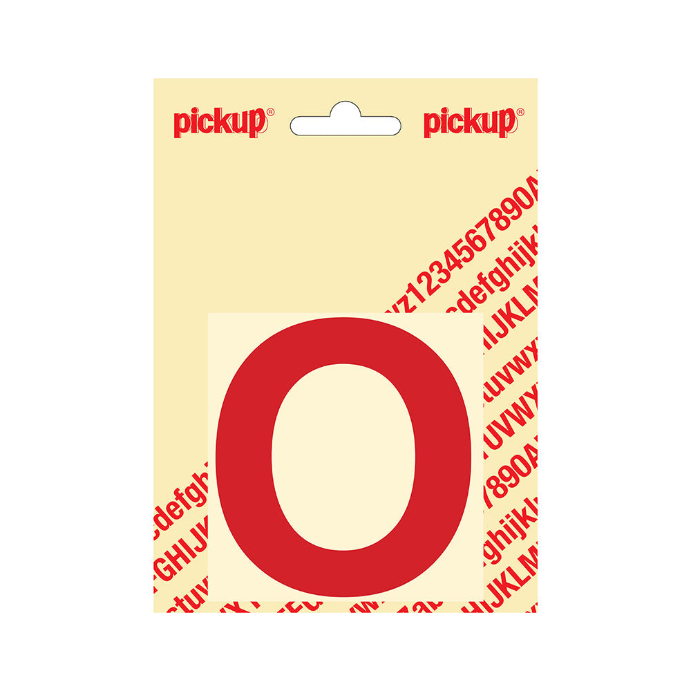 Plakletter Helvetica 80 mm - rood O - Helvetica - 31222080O - EAN 8711234133144 - zelfklevend vinyl