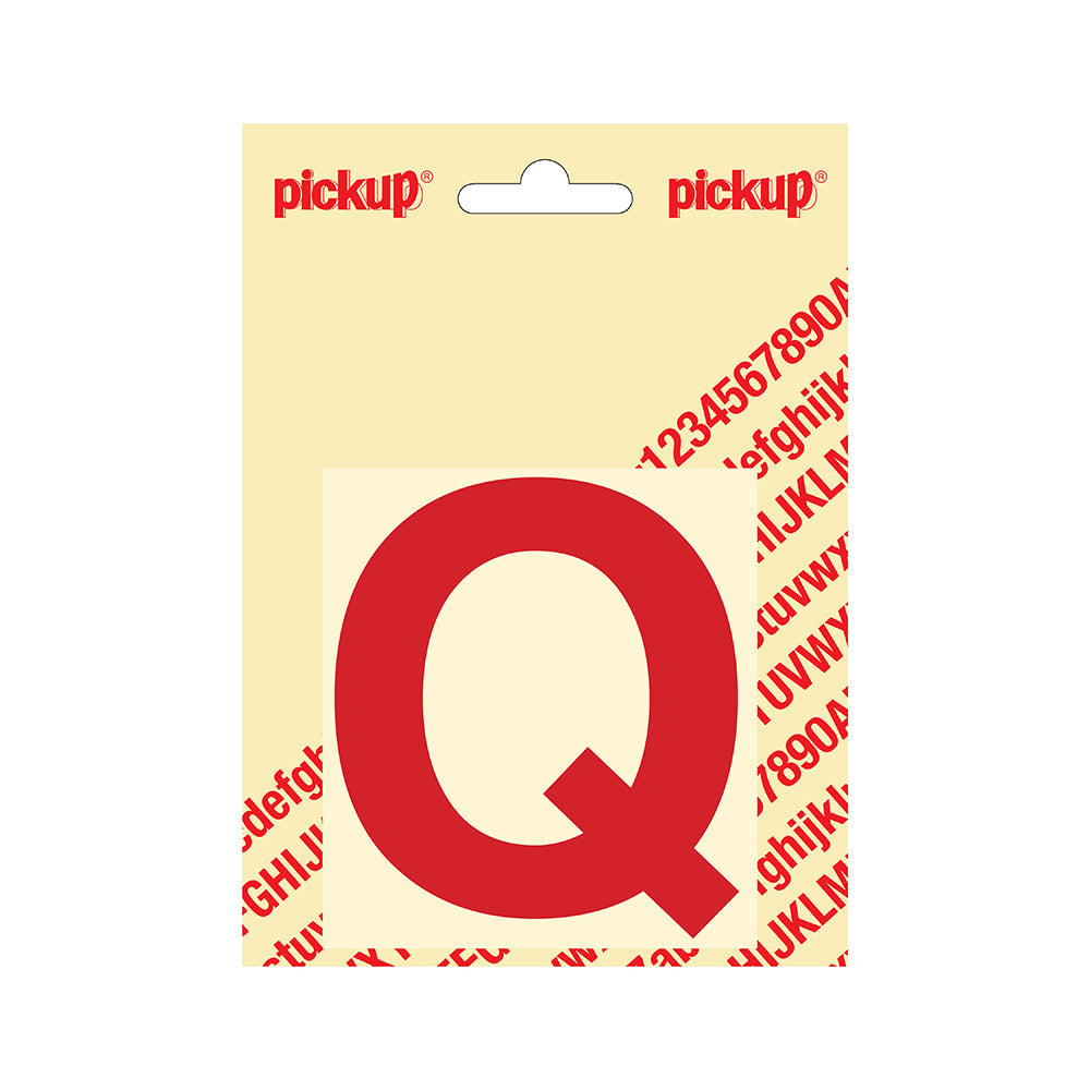 Plakletter Helvetica 80 mm - rood Q - Helvetica - 31222080Q - EAN 8711234133168 - zelfklevend vinyl
