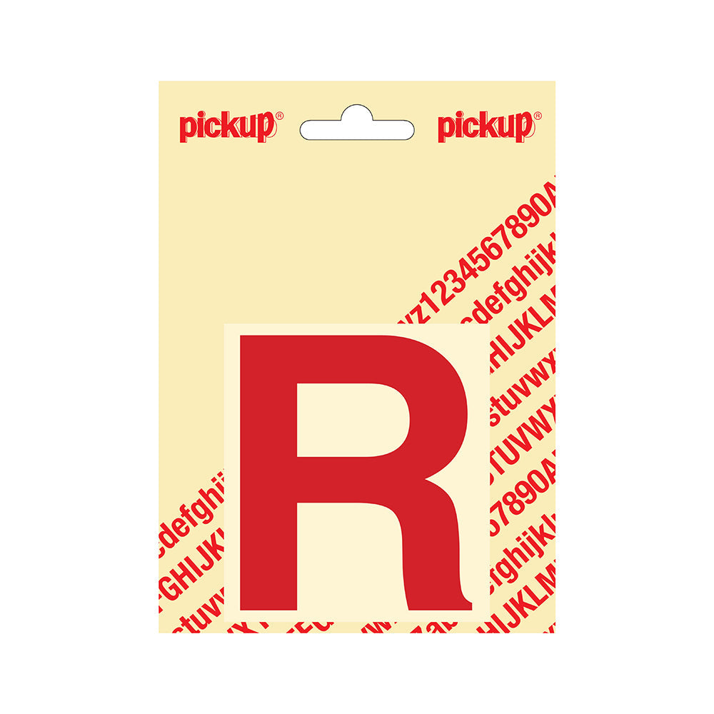 Plakletter Helvetica 80 mm - rood R - Helvetica - 31222080R - EAN 8711234133175 - zelfklevend vinyl