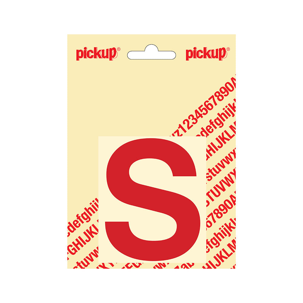 Plakletter Helvetica 80 mm - rood S - Helvetica - 31222080S - EAN 8711234133182 - zelfklevend vinyl