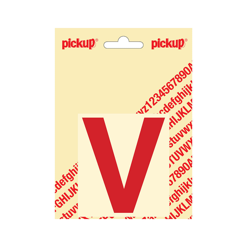Plakletter Helvetica 80 mm - rood V - Helvetica - 31222080V - EAN 8711234133212 - zelfklevend vinyl
