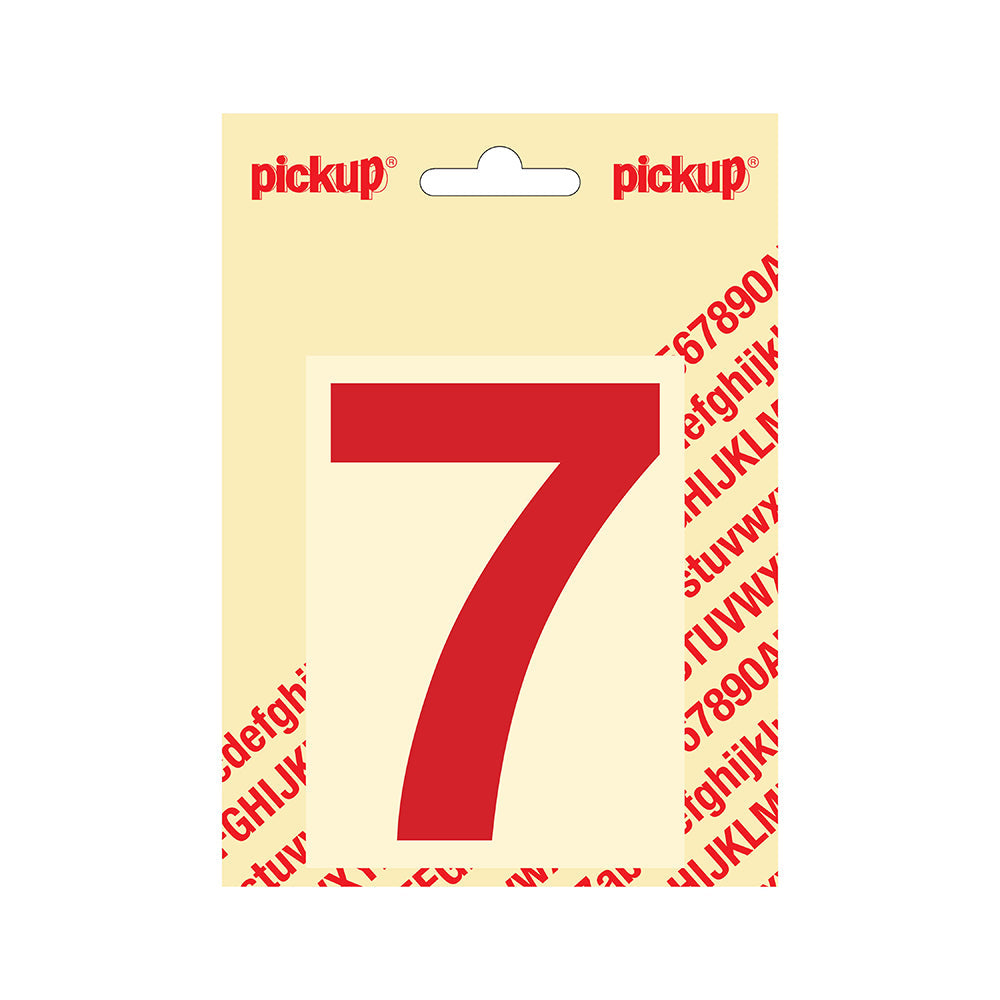 Plakcijfer Helvetica 100 mm - rood 7 - Helvetica - 312221007 - EAN 8711234143372 - zelfklevend vinyl