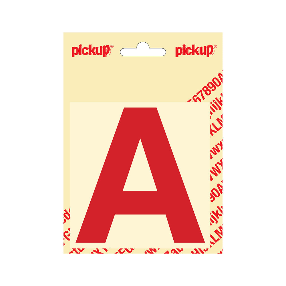 Plakletter Helvetica 100 mm - rood A - Helvetica - 31222100A - EAN 8711234143006 - zelfklevend vinyl