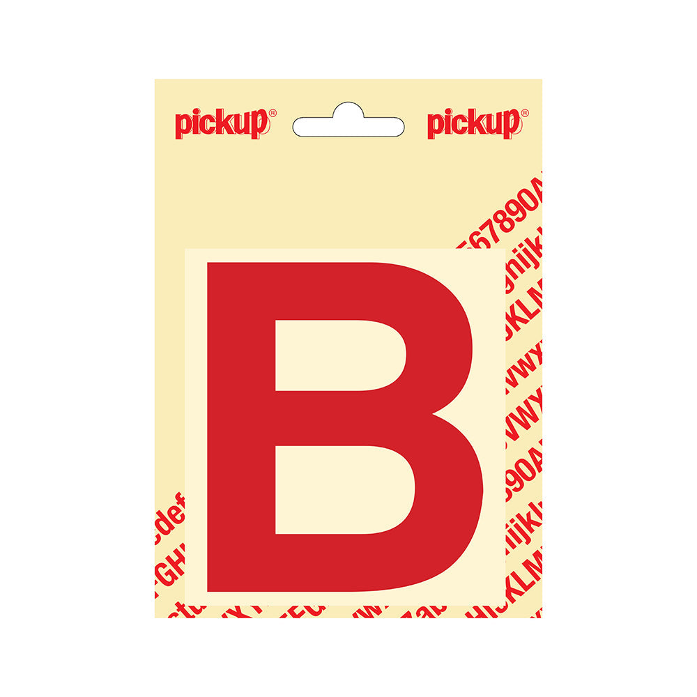 Plakletter Helvetica 100 mm - rood B - Helvetica - 31222100B - EAN 8711234143013 - zelfklevend vinyl