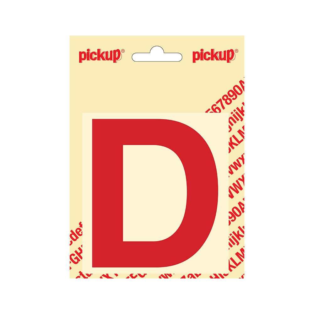 Plakletter Helvetica 100 mm - rood D - Helvetica - 31222100D - EAN 8711234143037 - zelfklevend vinyl