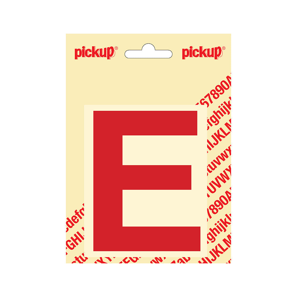 Plakletter Helvetica 100 mm - rood E - Helvetica - 31222100E - EAN 8711234143044 - zelfklevend vinyl