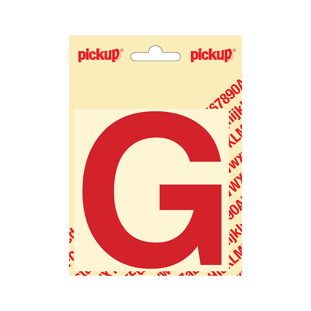 Plakletter Helvetica 100 mm - rood G - Helvetica - 31222100G - EAN 8711234143068 - zelfklevend vinyl