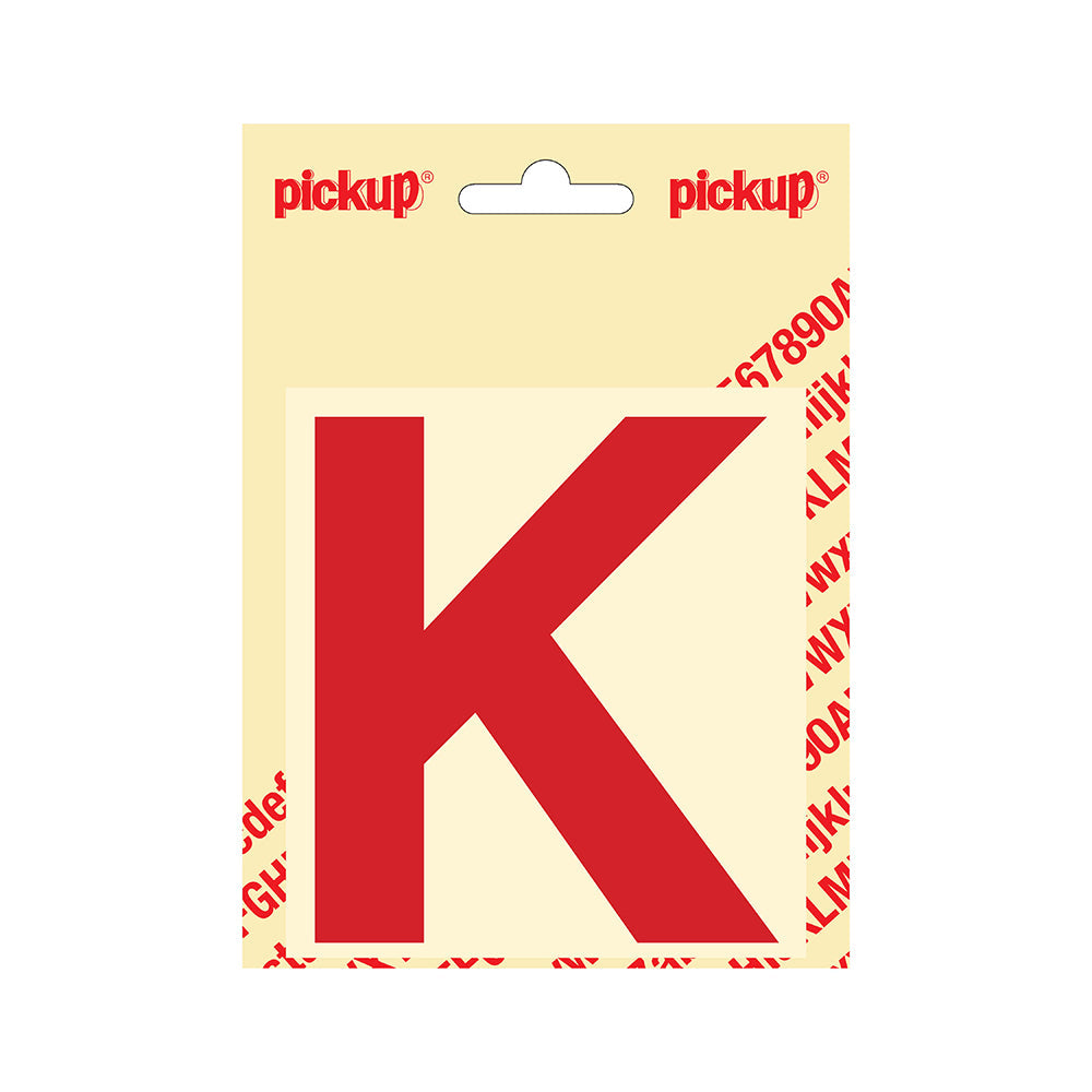 Plakletter Helvetica 100 mm - rood K - Helvetica - 31222100K - EAN 8711234143105 - zelfklevend vinyl