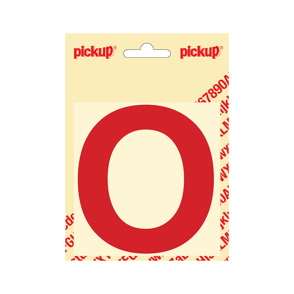 Plakletter Helvetica 100 mm - rood O - Helvetica - 31222100O - EAN 8711234143143 - zelfklevend vinyl