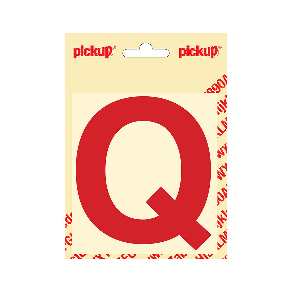 Plakletter Helvetica 100 mm - rood Q - Helvetica - 31222100Q - EAN 8711234143167 - zelfklevend vinyl