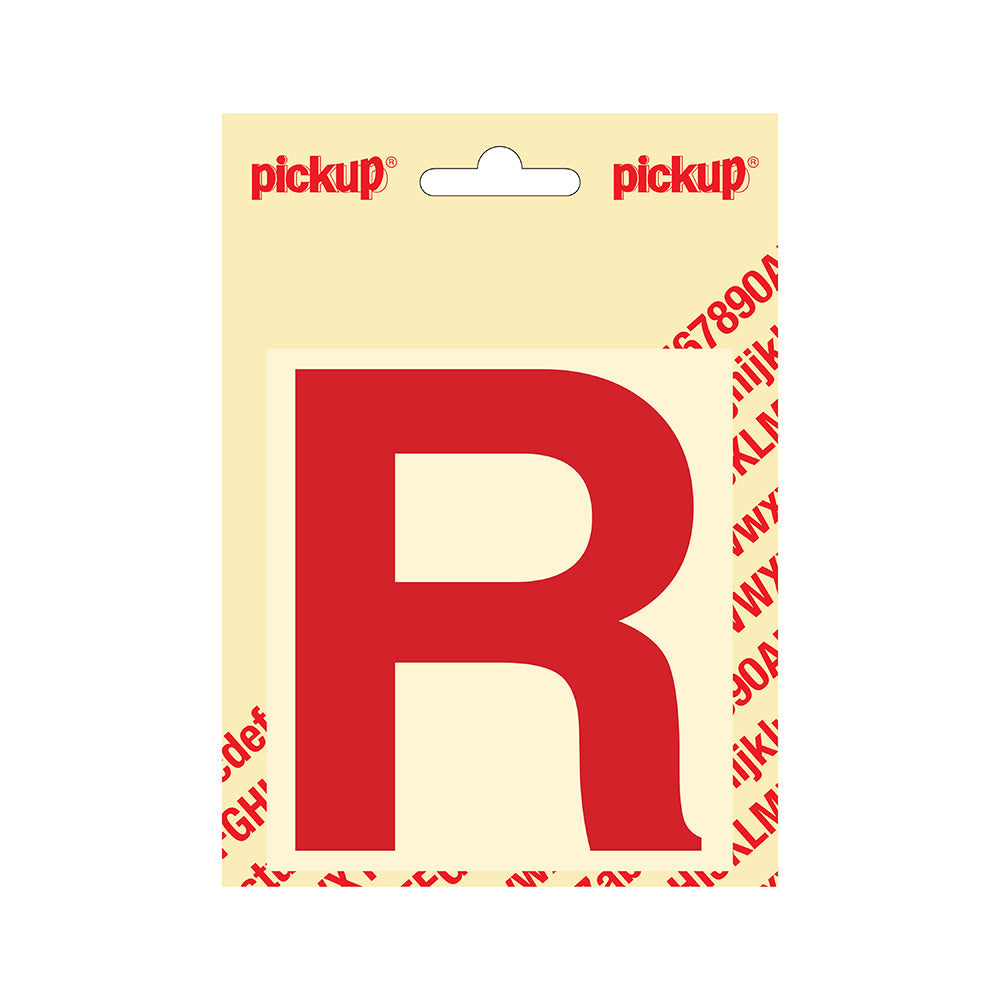 Plakletter Helvetica 100 mm - rood R - Helvetica - 31222100R - EAN 8711234143174 - zelfklevend vinyl