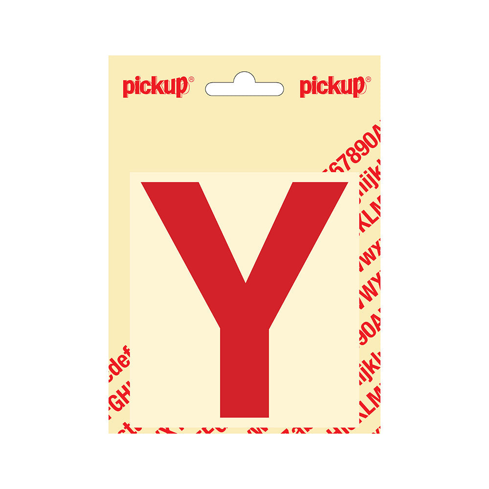 Plakletter Helvetica 100 mm - rood Y - Helvetica - 31222100Y - EAN 8711234143242 - zelfklevend vinyl