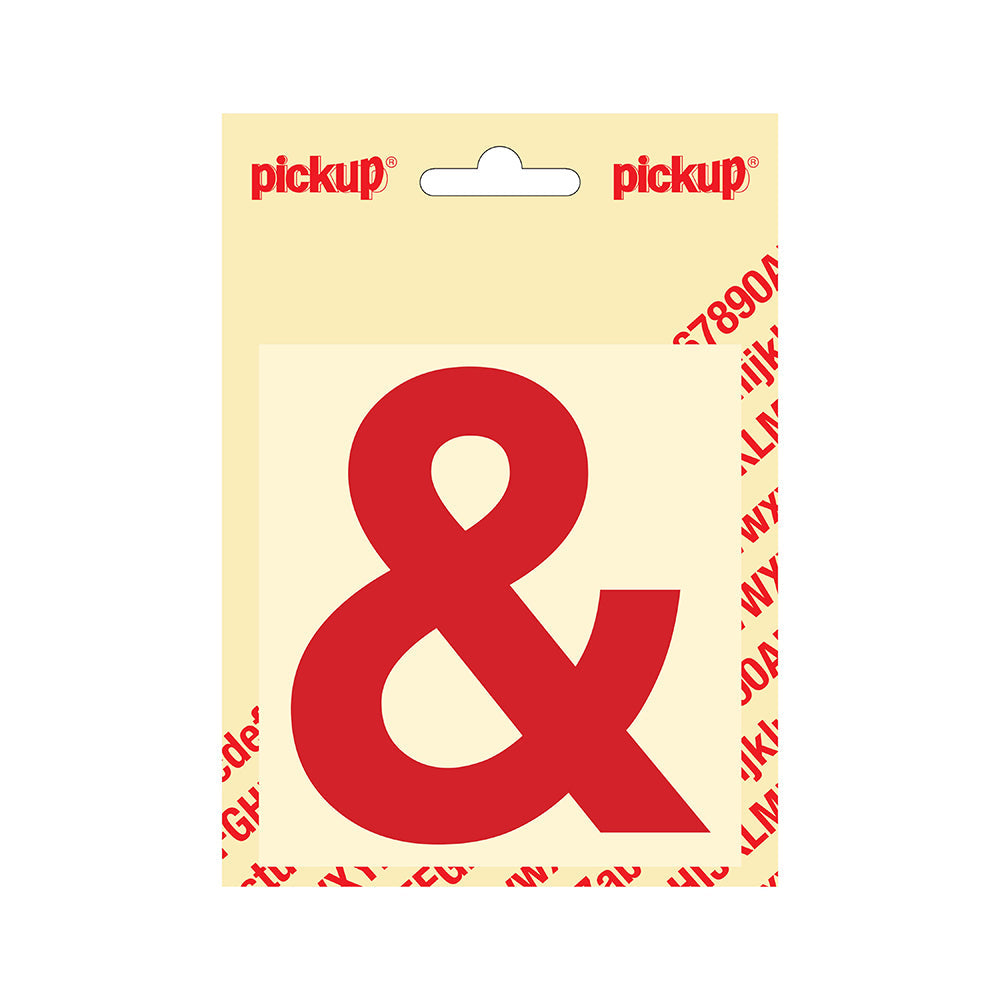 Plakletter Helvetica 100 mm - rood & - Helvetica - 31222100& - EAN 8711234143808 - zelfklevend vinyl