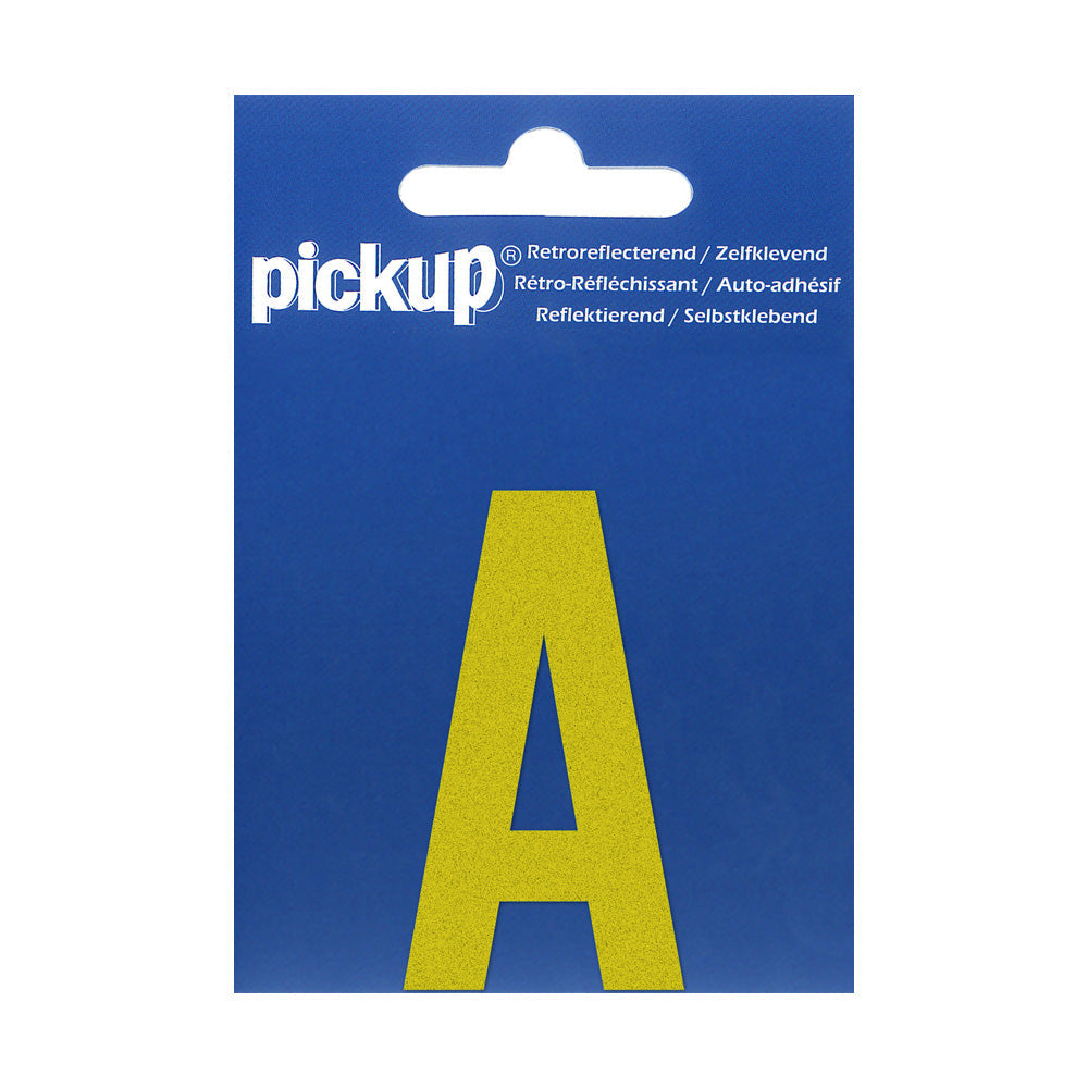 plakletter reflecterend geel 60 mm A 380040060A EAN 8711234304209
